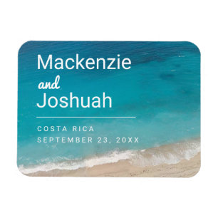 Ocean Turquoise Water Beach Hochzeit Save the Date Magnet