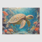 Ocean Turtle - Decoupage - Gewebe Seidenpapier (Vorderseite)