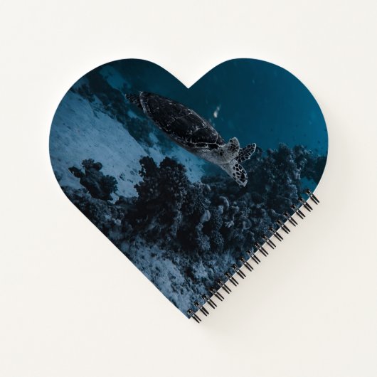 Ocean Turtle Heart Notebook - Nature Inspiriert Ge Notizblock (Rückseite)