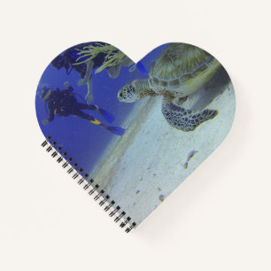 Ocean Turtle Heart Notebook - Nature Inspiriert Ge Notizblock