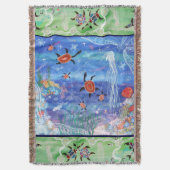 Ocean Turtles Throw Blanket Decke (Vorderseite Vertikal)