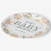 Ocean Under The Sea Baby Shower Gender Neutral Pappteller (Schrägansicht)