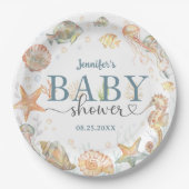 Ocean Under The Sea Baby Shower Gender Neutral Pappteller (Vorderseite)