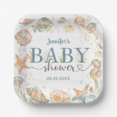 Ocean Under The Sea Baby Shower Gender Neutral Pappteller (Vorderseite)