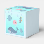 Ocean Underwater Sea Animal Baby Dusche Vielen Dan Geschenkschachtel (Rückseite)