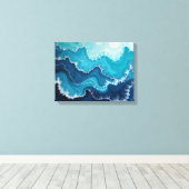 Ocean Veins – Deep Sea Fluid 16"x12" Abstract Leinwanddruck (Insitu (Holzboden))