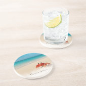 Ocean Vibes - Anpassbare Sandsteinkrebse Getränkeuntersetzer (Seite)