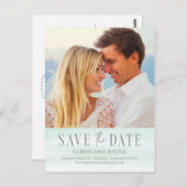 Ocean Vibes Beach Hochzeit Save the Date Postcard Postkarte (Vorne/Hinten)