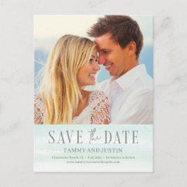 Ocean Vibes Beach Hochzeit Save the Date Postcard Postkarte