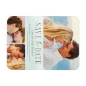 Ocean Vibes Beach Wedding rettet das Date Magnet (Horizontal)