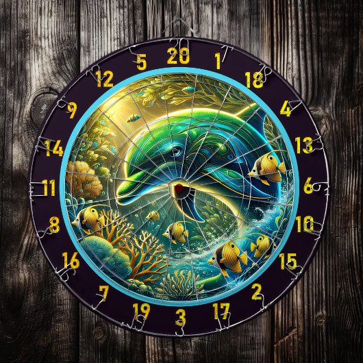 Ocean Vibes Dolphin Dartboard Charm Dartscheibe