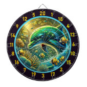 Ocean Vibes Dolphin Dartboard Charm Dartscheibe (vorne)