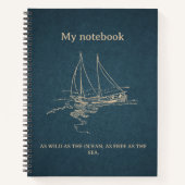 Ocean Vibes Notebook –  Beach Journal  Notizblock (Vorderseite)