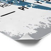 Ocean Vibes Retro Surfboard Poster (Ecke)