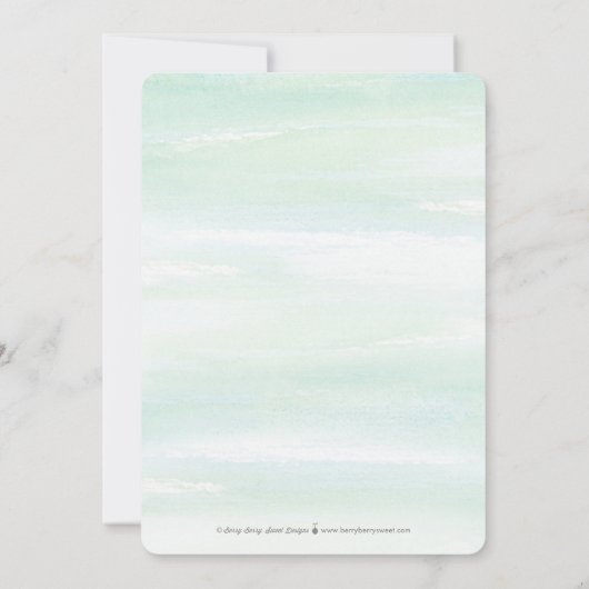 Ocean Vibes Save the Date Card Dankeskarte (Rückseite)