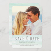 Ocean Vibes Save the Date Card Dankeskarte (Vorne/Hinten)