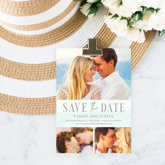 Ocean Vibes Save the Date Card Dankeskarte