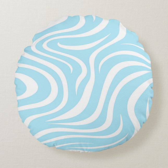 Ocean Vibes Throw Rundes Kissen (Vorderseite)