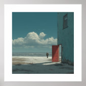 Ocean View - A Man Stands Staring at Ocean Poster (Vorne)