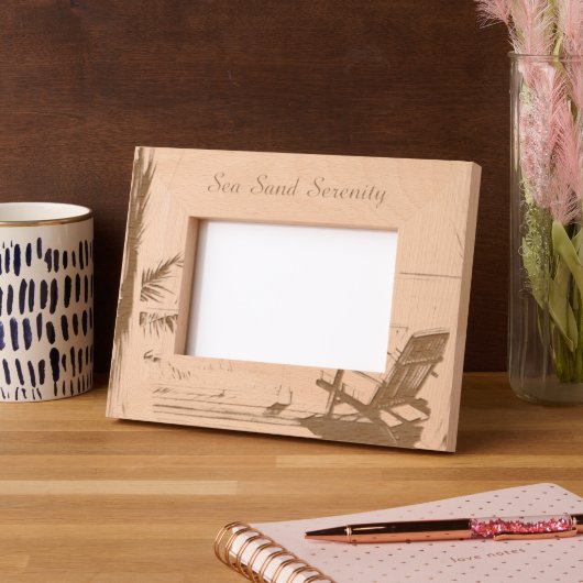 Ocean View Beach Serenity Geätzte Rahmen (Links)