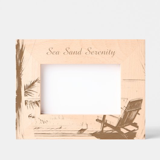 Ocean View Beach Serenity Geätzte Rahmen (Vorderseite)