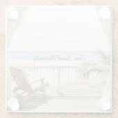 Ocean View Beach Serenity Glasuntersetzer (Rückseite)