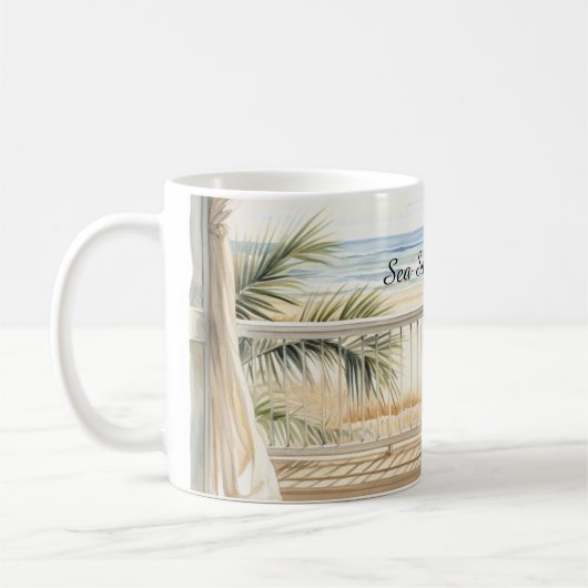 Ocean View Beach Serenity Kaffeetasse (Links)