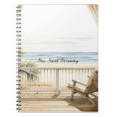 Ocean View Beach Serenity Notizblock (Vorderseite)