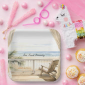 Ocean View Beach Serenity Pappteller (Party)