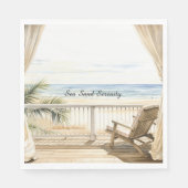Ocean View Beach Serenity Serviette (Vorderseite)