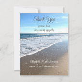 Ocean View Beileid Danke Karte (Vorderseite)