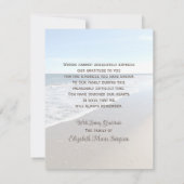 Ocean View Beileid Danke Karte (Rückseite)