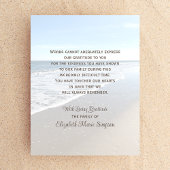 Ocean View Beileid Danke Karte