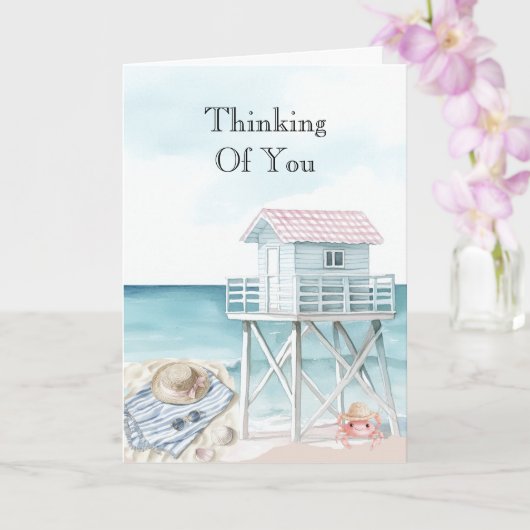 Ocean View Boats Thinking of You Karte (Orchidee)