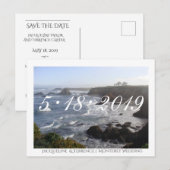 Ocean View California Save the Date Ankündigungspostkarte (Vorne/Hinten)