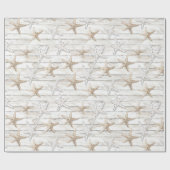 Ocean View Coast Café Starfish Brautparty Geschenkpapier (Flach)
