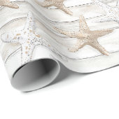 Ocean View Coast Café Starfish Brautparty Geschenkpapier (Rolleneckpunkt)