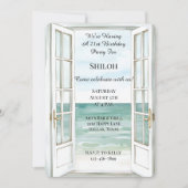 Ocean View Doors Geburtstag Einladung (Vorderseite)