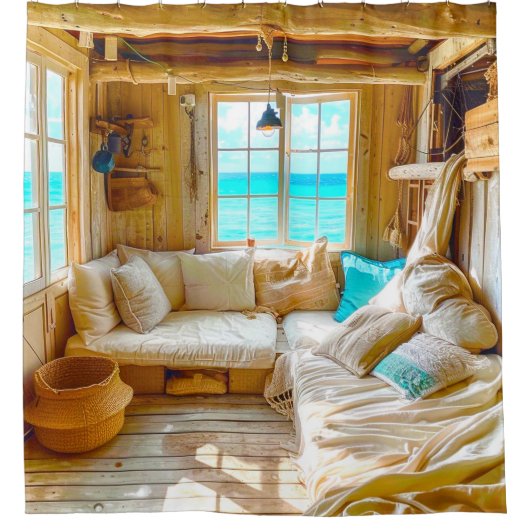 Ocean View Duschvorhang (Vorderseite)