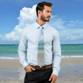 Ocean View Fotografisch Mit Monogramm Krawatte