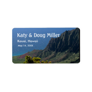 Ocean View Hawaii-Etiketten für die DIY-Braut Adressaufkleber