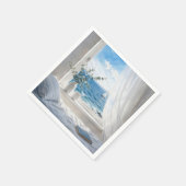 Ocean View in a Bedroom Window Serviette (Ecke)