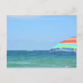 Ocean View mit Beach Umbrella Postkarte (Vorderseite)