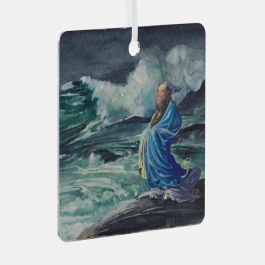 Ocean View Ornament Aus Metall (Vorderseite Rechts)