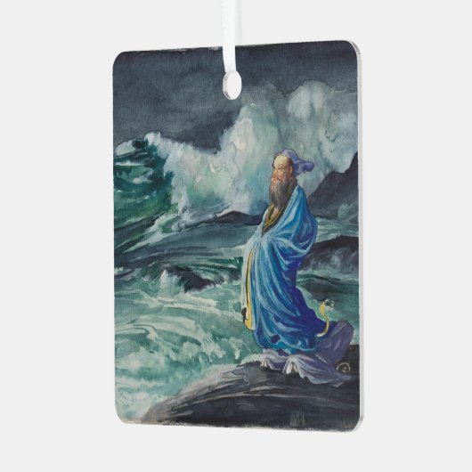 Ocean View Ornament Aus Metall (Vorderseite links)