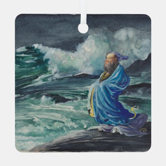 Ocean View Ornament Aus Metall (Rückseite)