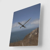 Ocean View Quadratische Wanduhr (Winkel)