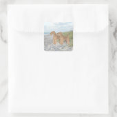 Ocean View Quadratischer Aufkleber (Tasche)