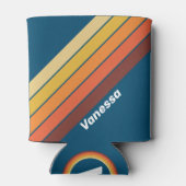 Ocean Vintage Vibe Stripes with Name Dosenkühler (Rückseite)