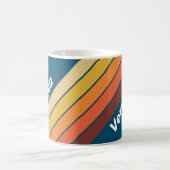 Ocean Vintage Vibe Stripes with Name Kaffeetasse (Mittel)